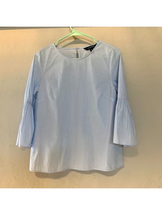 Ellen Tracy Tops - Ellen Tracy light blue striped bell sleeve blouse